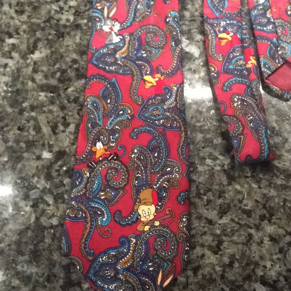 Vintage 1994 LOONEY TUNES Mania Men's Tie - Picture 1 of 6